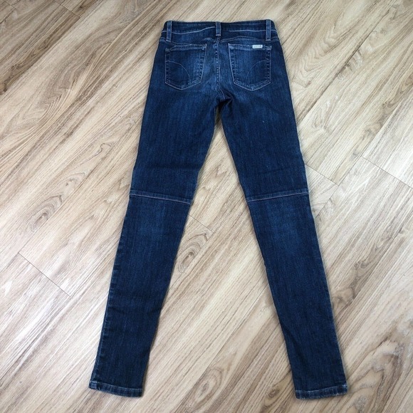 Joes Jeans "The Skinny" Medium Wash Distressed Ankle Embroidered Knee 24 - Picture 9 of 11